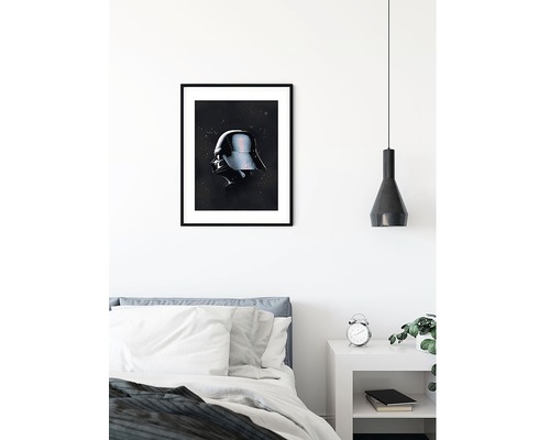 Affiche décorative encadrée Dark Vador dans une chambre au-dessus du lit