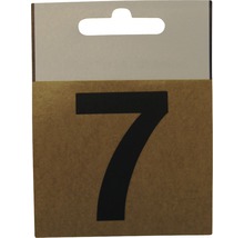 Numéro de maison 7 sur fond marron