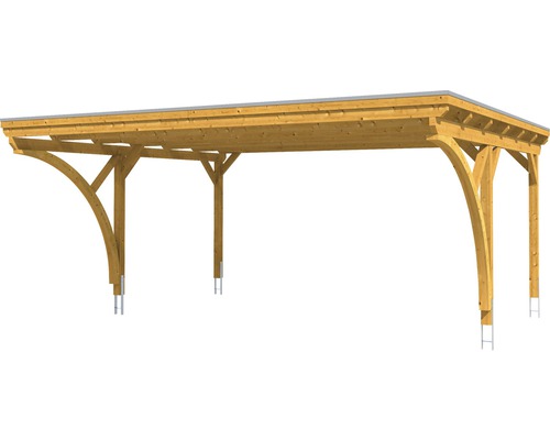 Holz Carport mit Flachdach