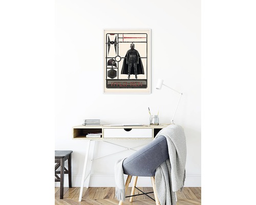 Poster décoratif Star Wars Kylo Ren au-dessus d''un bureau