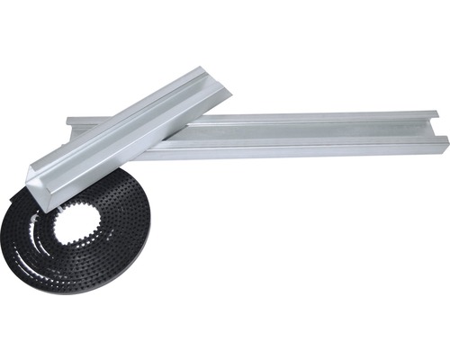 Set de rails d'extension Chamberlain 810CR5-02 pour transmission à courroie dentée Courroie crantée et rails de guidage pour portes de garage enroulables
