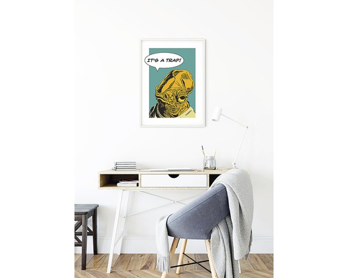 Image encadrée avec un personnage et la citation : C''est un piège