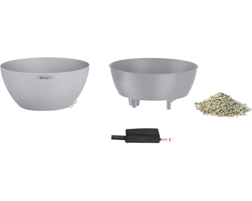 Ensemble de bac à fleurs avec insert, indicateur de niveau d''eau et substrat