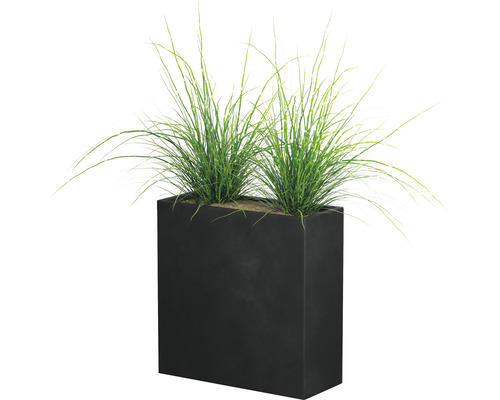Jardinière rectangulaire avec plantation