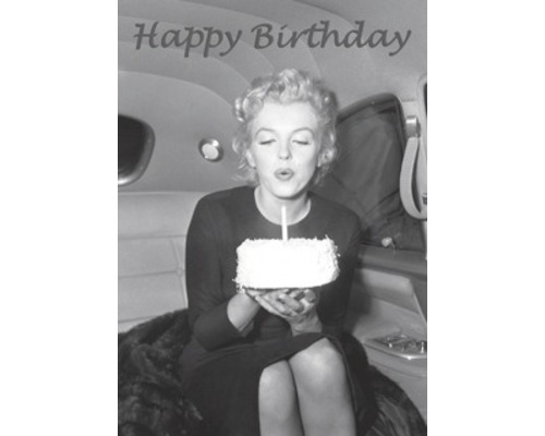 Carte postale Happy Birthday Marilyn 10.5x14.8 cm