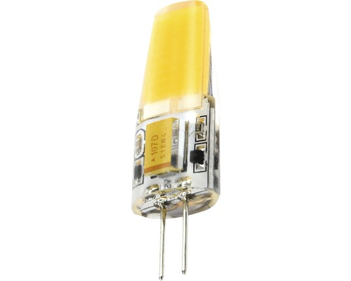 Ampoule à broche LED COB Chip à intensité lumineuse variable G4/2,5W 240 lm 3000 K blanc chaud lot de 1 transparent/argent
