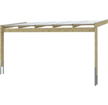Holzcarport mit lichtdurchlässigem Dach
