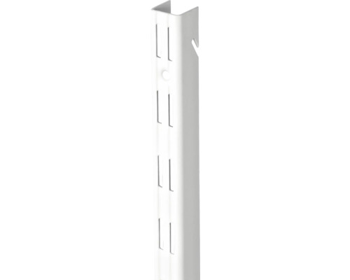 Hängeschiene Bungee 2-reihig 1195 mm, weiß Regalstütze mit Schlitzen zur Anbringung von Regalböden