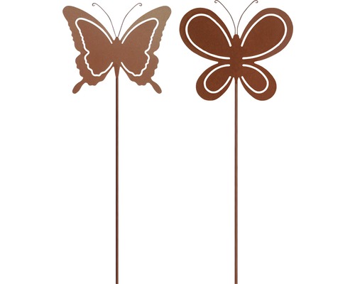 Tuteur décoratif papillon H 115 cm métal