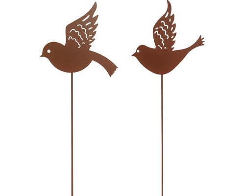 Tuteur décoratif oiseau h 85 cm métal 1 pce choix de motif aléatoire
