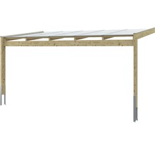 Holzcarport mit durchsichtigem Dach