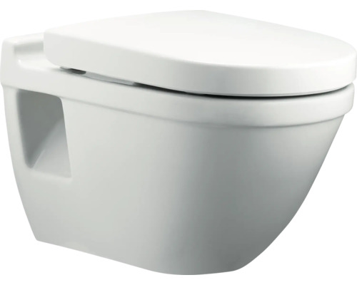 WC suspendu avec couvercle