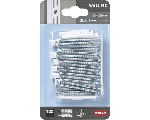 Paquet de 20 vis et chevilles pour fixations murales