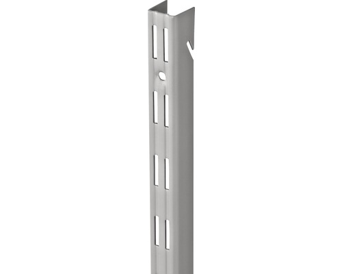 Rail de suspension Bungee 2 rangées 1995 mm, argent Montant d''étagère avec motif perforé pour étagères
