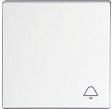 Bouton de sonnette blanc avec symbole de cloche