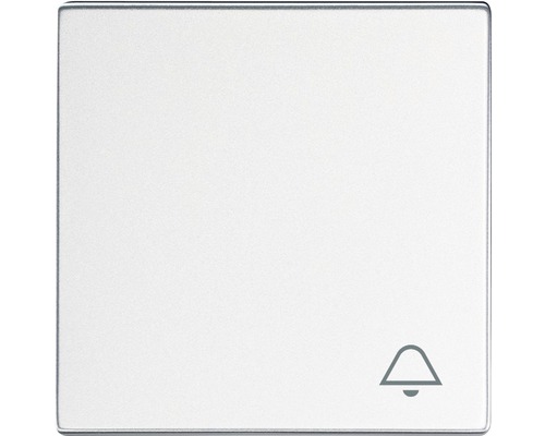 Bouton de sonnette blanc avec symbole de cloche