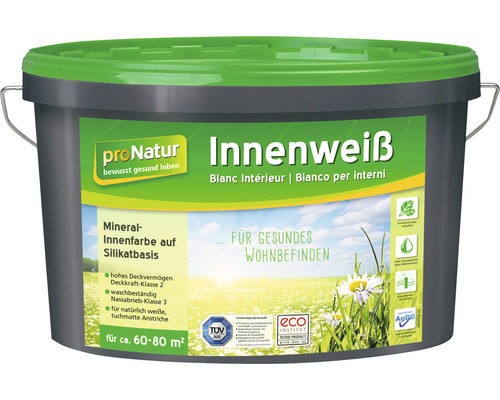 Peinture silicate minérale intérieure pronatur blanc 10 l