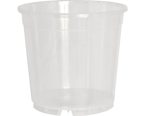 Pot de fleur pour orchidées en matière plastique Ø 12 H 11 cm transparent