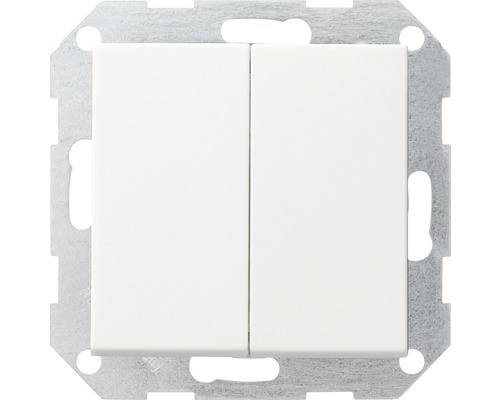 Interrupteur-inverseur Poussoir insert Gira Standard 55 blanc pur brillant