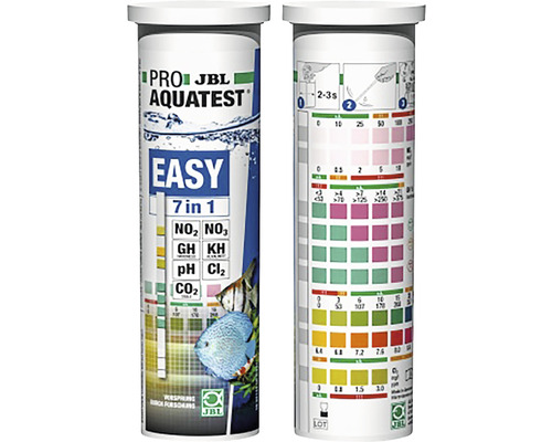 JBL Pro Aquatest Easy 7 en 1 bandelettes de test pour l''analyse de l''eau
