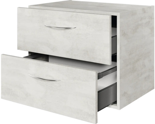 Meuble sous-lavabo suspendu avec deux tiroirs