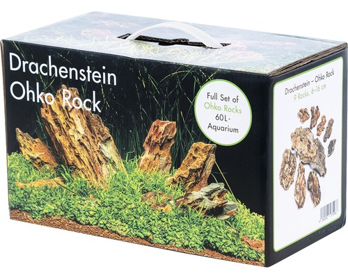 Set de décoration d'aquarium pierre du Dragon miniature pour aquarium de 60 l Emballage Drachenstein Ohko Rock pierres pour aquarium 60 litres