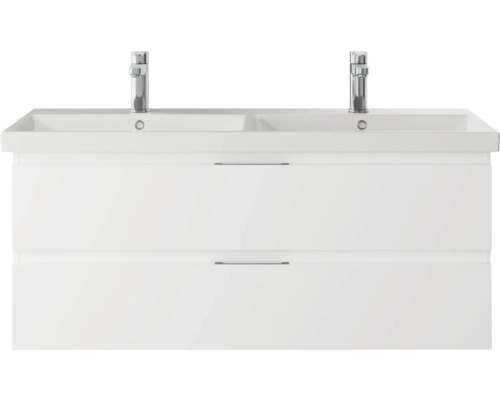 Meuble sous-vasque Pelipal Xpressline 4035 couleur de façade blanc brillant 116 x 48,2 x 43,5 cm 4035.151102