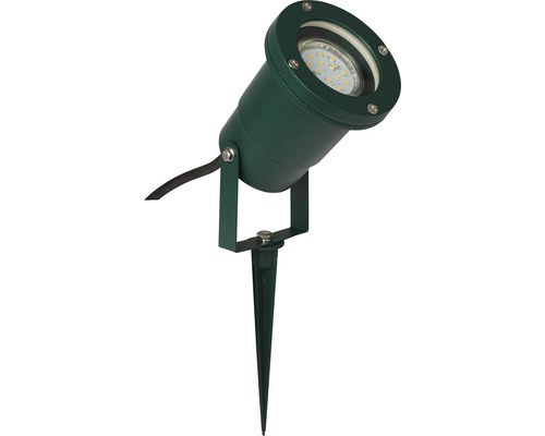 Spot à piquer à 1 ampoule IP44 H 285 mm Frasco métal/verre verte