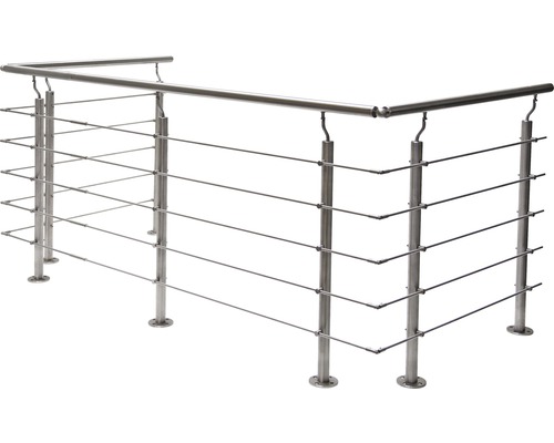 Pertura Geländer-Komplettset Hestia U-Form Edelstahl mit Rundstäbenfür Bodenmontage B: 16 m Pertura Geländer-Komplettset Hestia U-Form Edelstahl mit Rundstäbenfür Bodenmontage B: 16 m