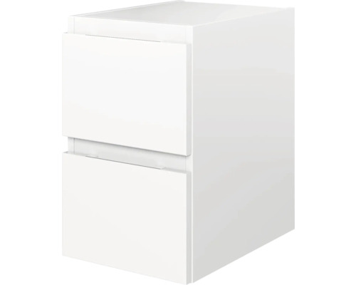 Meuble bas pelipal Xpressline 4035 2 tiroirs coulissants largeur 30 cm blanc avec poignée intégrée