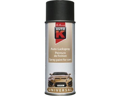 Auto-K peinture en aérosol universelle noir mat 400 ml Bombe de peinture Auto K pour véhicules
