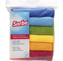 Paquet de six chiffons microfibres