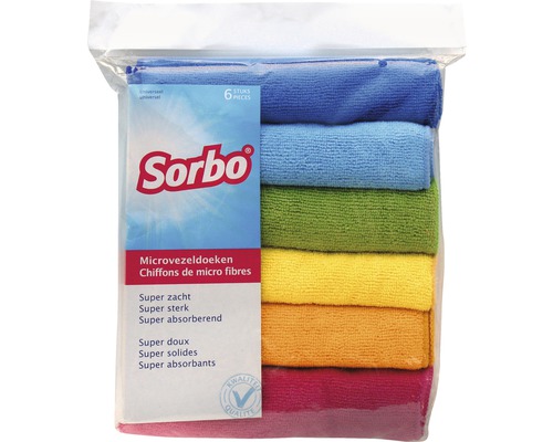 Paquet de six chiffons microfibres