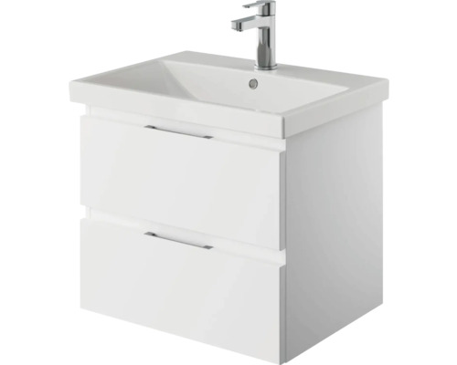 Waschtischunterschrank mit zwei Schubladen und Aufsatzwaschbecken