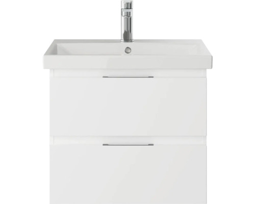 Waschtischunterschrank mit zwei Schubladen und Aufsatzwaschbecken