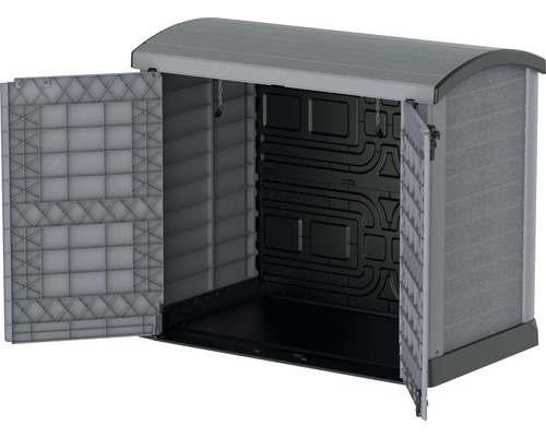 Geräteschrank mit geöffneten Türen