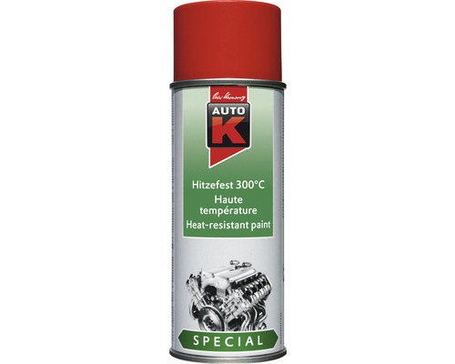 Auto-K Spécial peinture en aérosol rouge 400 ml résistant à la chaleur jusqu'à 300 °C