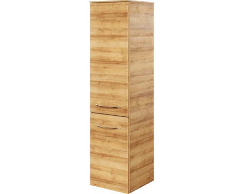 Armoire midi pelipal Xpressline 4035 largeur 30 cm chêne Riviera avec poignée Armoire haute avec deux tiroirs pour la salle de bains
