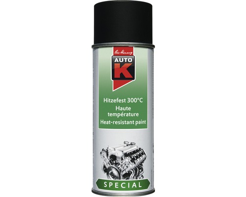 Auto-K Spécial peinture en aérosol noir 400 ml résistant à la chaleur jusqu'à 300 °C