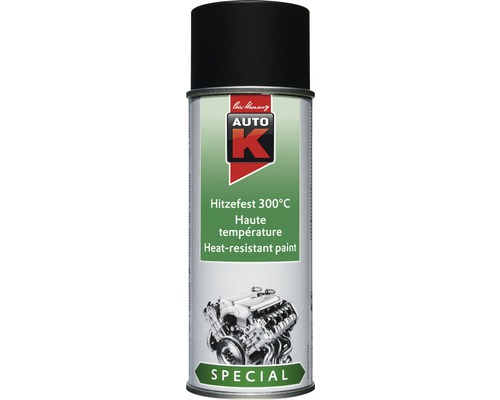 Auto-K Spécial peinture en aérosol noir 400 ml résistant à la chaleur jusqu'à 300 °C-0