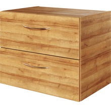 Meuble haut avec deux tiroirs en décor bois