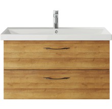 Waschtischunterschrank Pelipal Xpressline 4035 BxHxT 86 x 48,2 cm x 43,5 cm Frontfarbe eiche riviera 4035.478601
