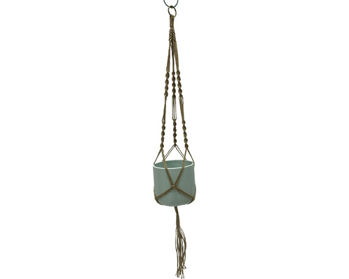 Pot de fleurs suspendu avec suspension en macramé