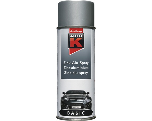 Auto-K Basic peinture en aérosol zinc-alu 400 ml Bombe de zinc aluminium Auto K