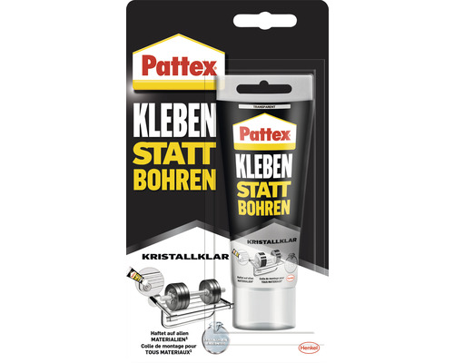 Colle de montage Pattex Coller au lieu de percer transparente 90 g Pattex Kleben statt Bohren colle de montage en tube