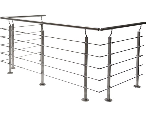 Pertura Geländer-Komplettset Hestia U-Form Edelstahl mit Rundstäbenfür Bodenmontage B: 12 m Pertura Geländer-Komplettset Hestia U-Form Edelstahl mit Rundstäbenfür Bodenmontage B: 12 m