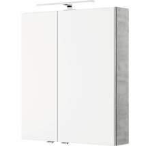 Spiegelschrank Pelipal Xpressline 4035 60 x 14,5 x 70,3 cm grau 2-türig LED IP 44