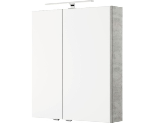 Armoire de toilette avec éclairage et deux portes