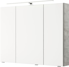 Spiegelschrank Pelipal Xpressline 4035 90 x 14,5 x 70,3 cm grau 3-türig LED IP 44