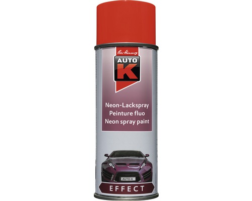 Auto-K Effect peinture fluo en aérosol rouge 400 ml Aérosol de peinture néon Auto K